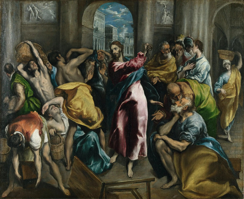 Der Christus treibt die Händler aus dem Tempel - El Greco