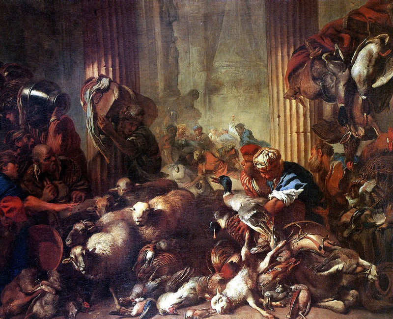 Le Christ chassant les marchands du Temple - Giovanni Benedetto Castiglione
