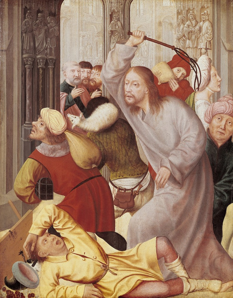 Der Christus vertreibt die Händler aus dem Tempel. - Quentin Metsys