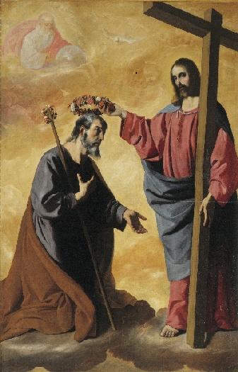 Der Christus, der den heiligen Josef krönt - Francisco de Zurbarán