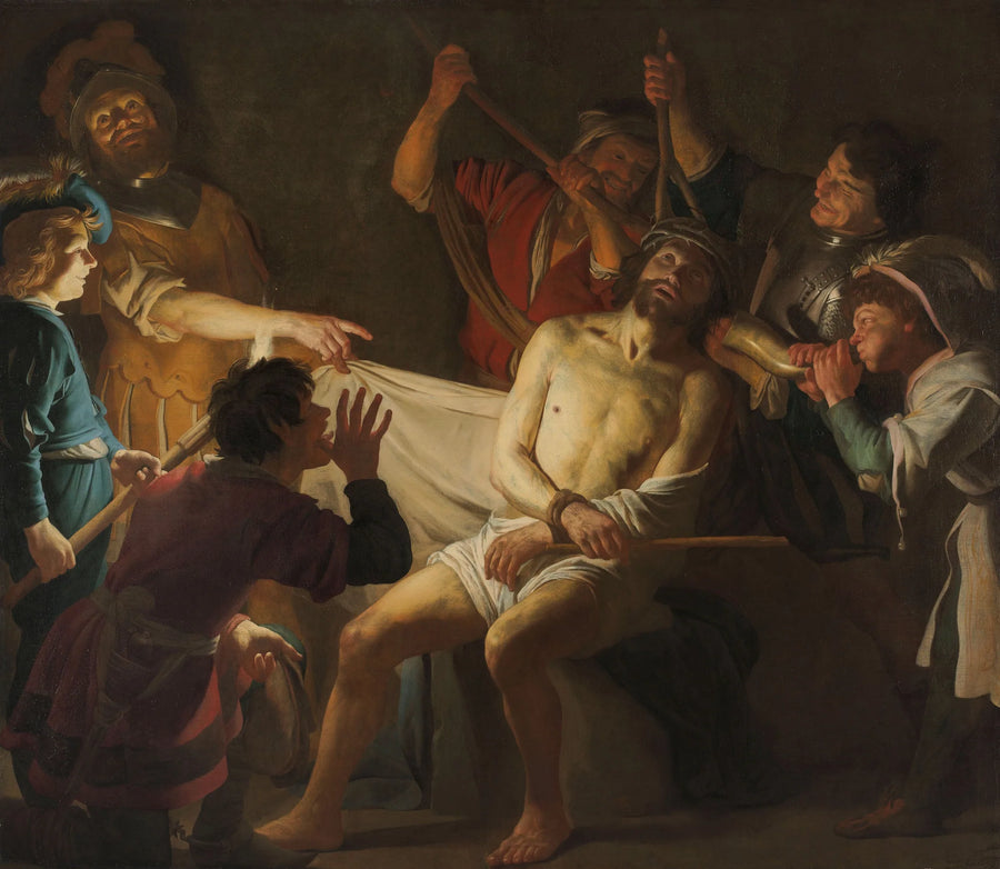 Der gekrönte Christus mit Dornenkrone - Gerrit van Honthorst