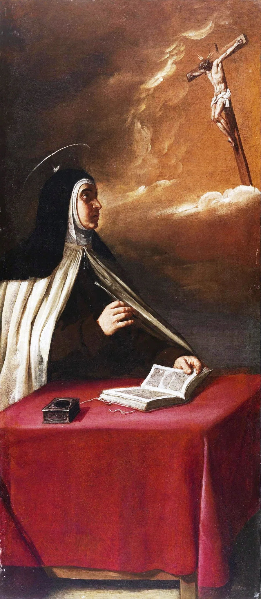 Das gekreuzigte Christus erscheint der heiligen Teresa von Ávila - Alonso Cano