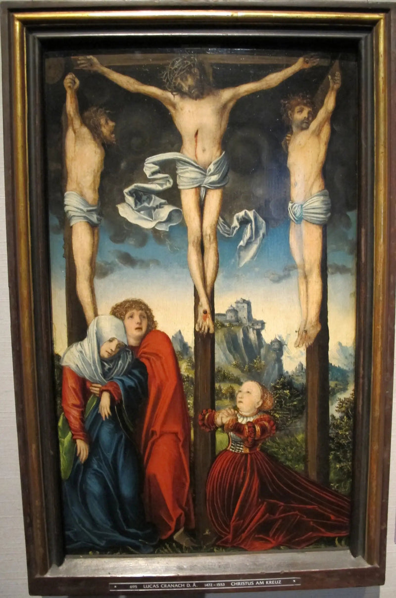 Der gekreuzigte Christus zwischen den beiden Räubern - Lucas Cranach der Ältere