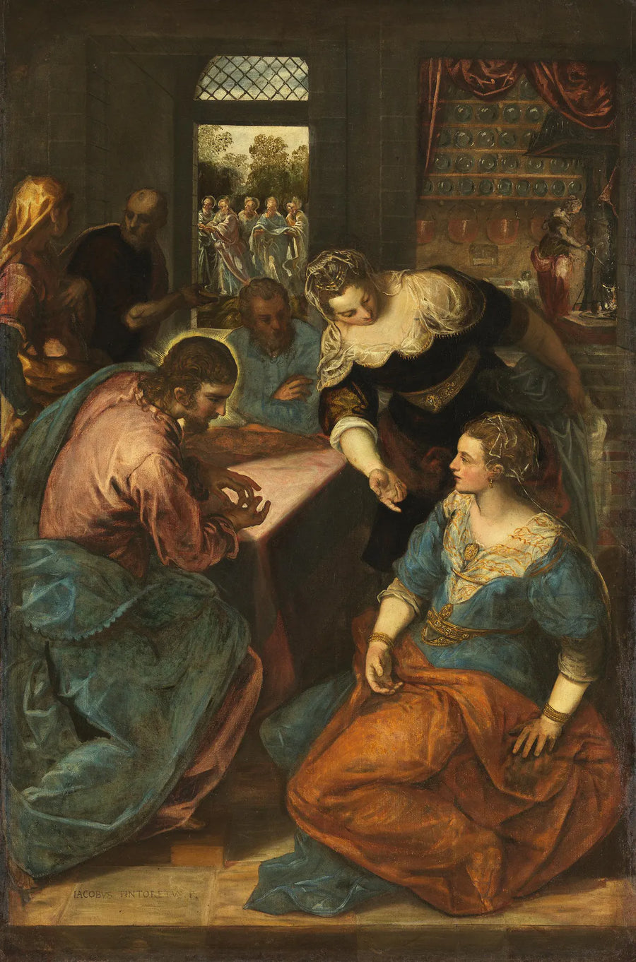 Der Christus im Haus von Marta und Maria - Jacopo Tintoretto