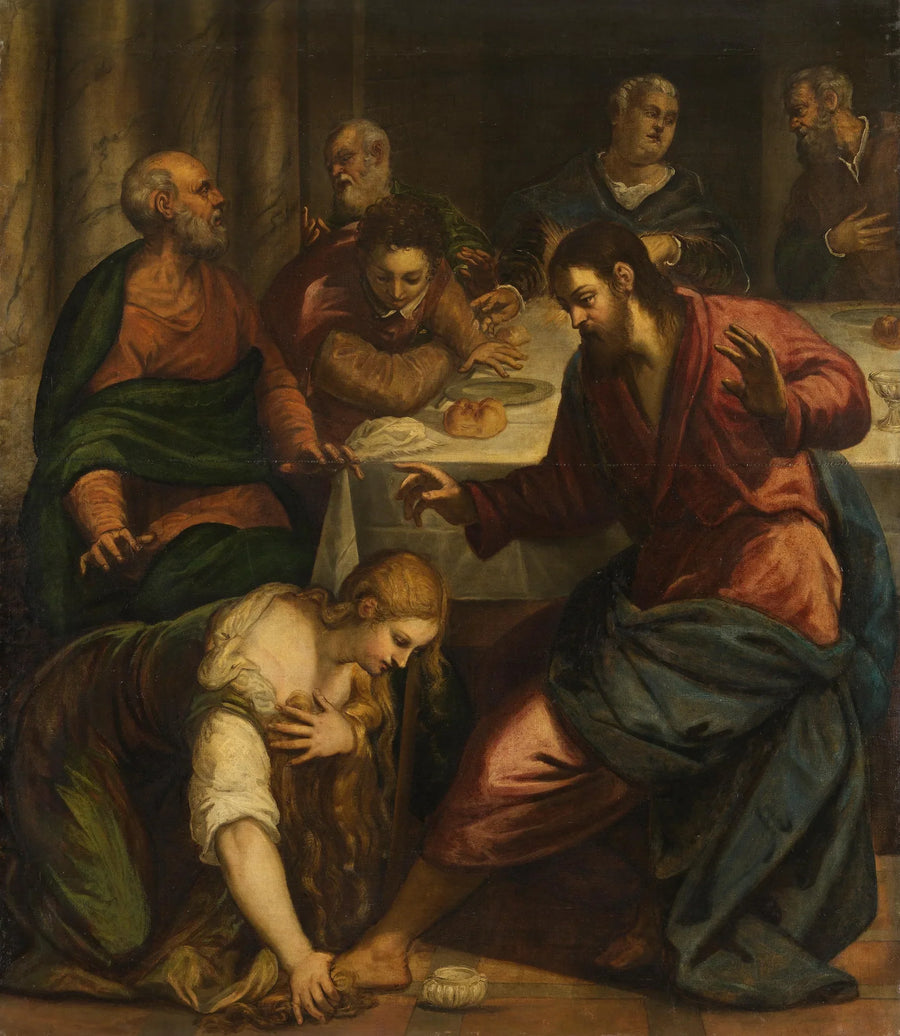 Der Christus im Haus des Pharisäers Simon - Jacopo Tintoretto