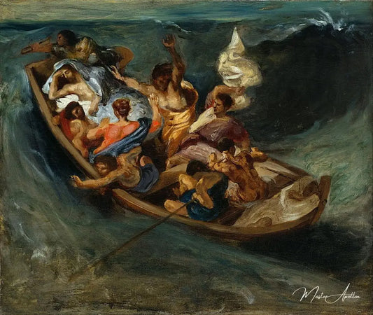 Le Christ dans l'orage sur la mer - Eugène Delacroix - Reproductions de tableaux et peintures haut de gamme