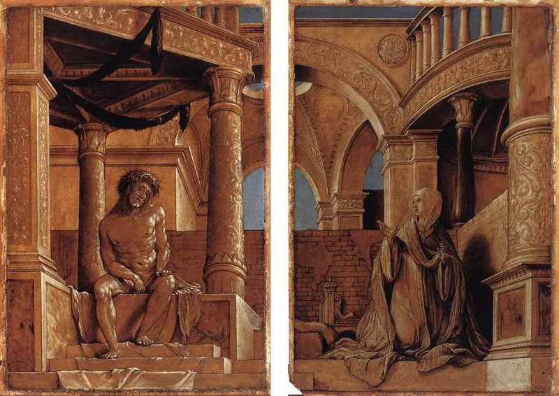 Der leidende Christus und die weinende Jungfrau - Hans Holbein der Jüngere