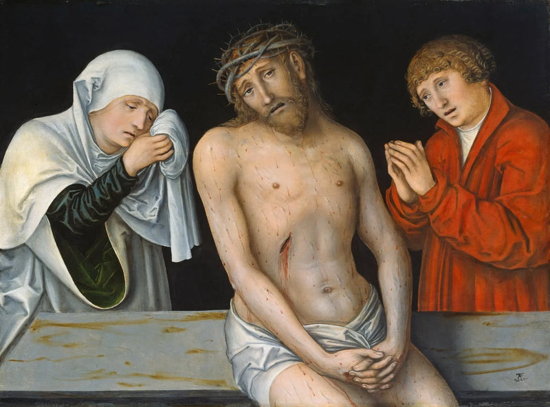 Der leidende Christus zwischen der Jungfrau und Johannes dem Täufer - Lucas Cranach der Ältere