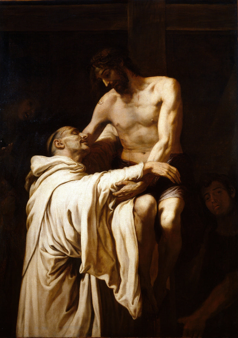 Christus, der den heiligen Bernhard küsst - Francisco Ribalta