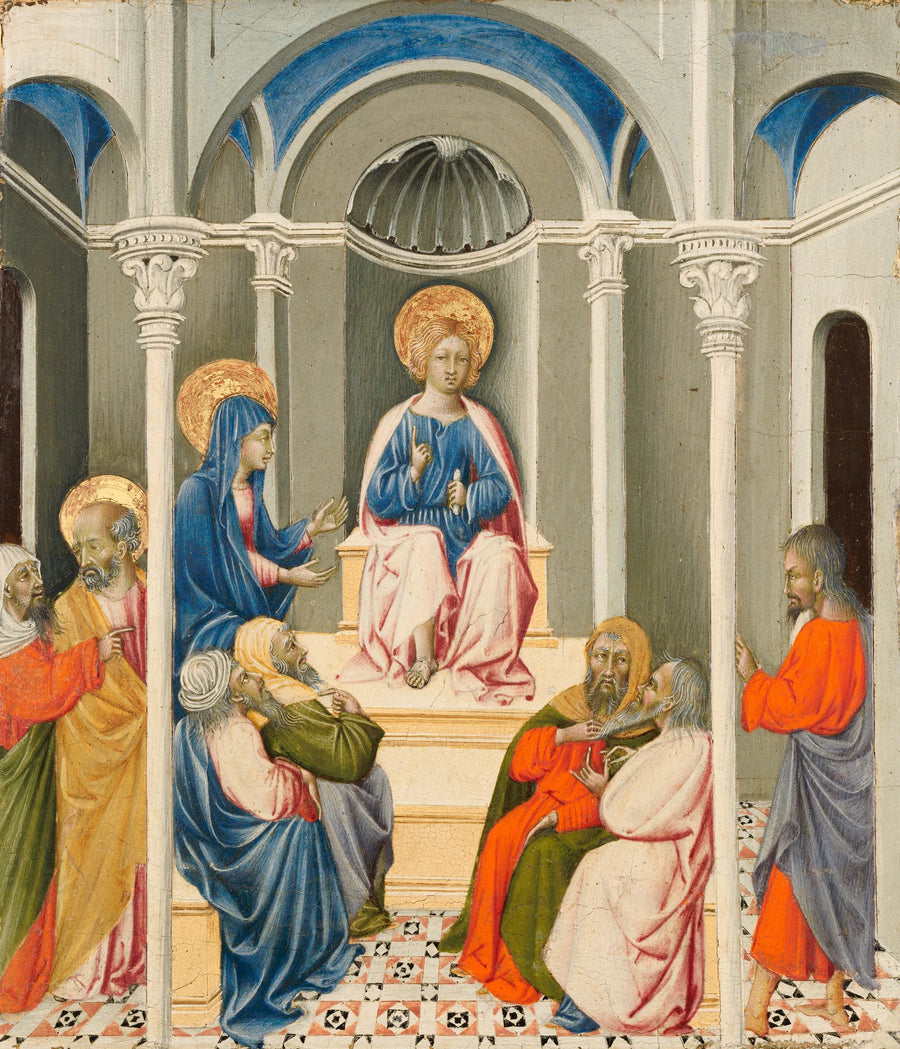 Der Konflikt-Christus im Tempel - Giovanni di Paolo