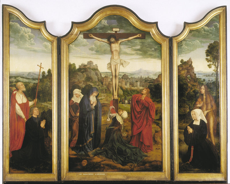 Der Christus am Kreuz mit Spendern - Quentin Metsys