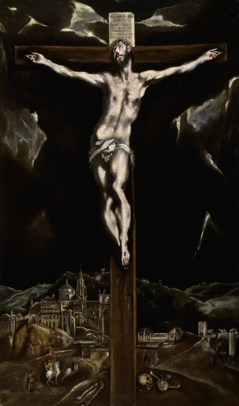 Der Christus am Kreuz mit Blick auf Toledo - El Greco