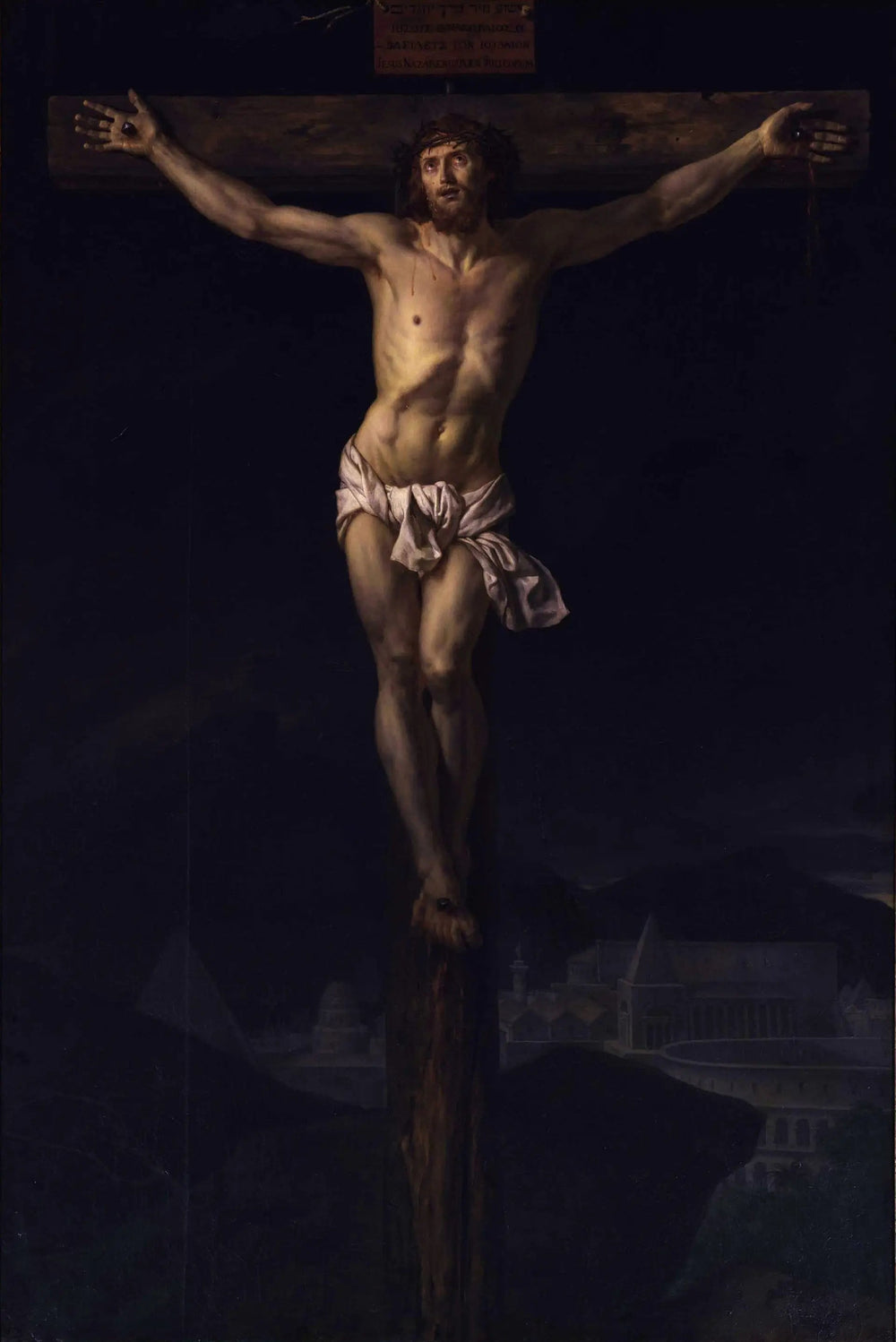 Le Christ en croix - Jacques-Louis David image 1 reproduction artisanale de tableau