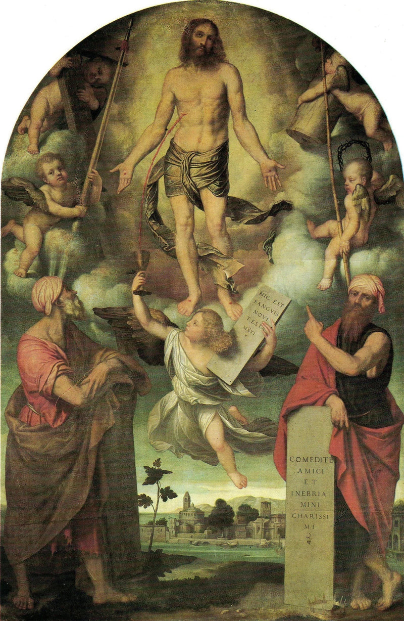Der leidende Christus mit Moses und Salomon - Alessandro Bonvicino