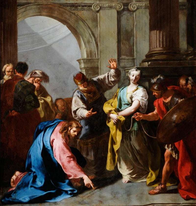 Christus und die Ehebrecher - Giovanni Battista Pittoni