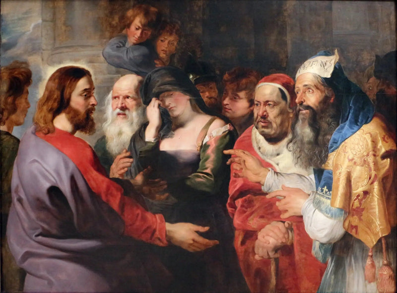 Der Christus und die Ehebrecherin - Peter Paul Rubens