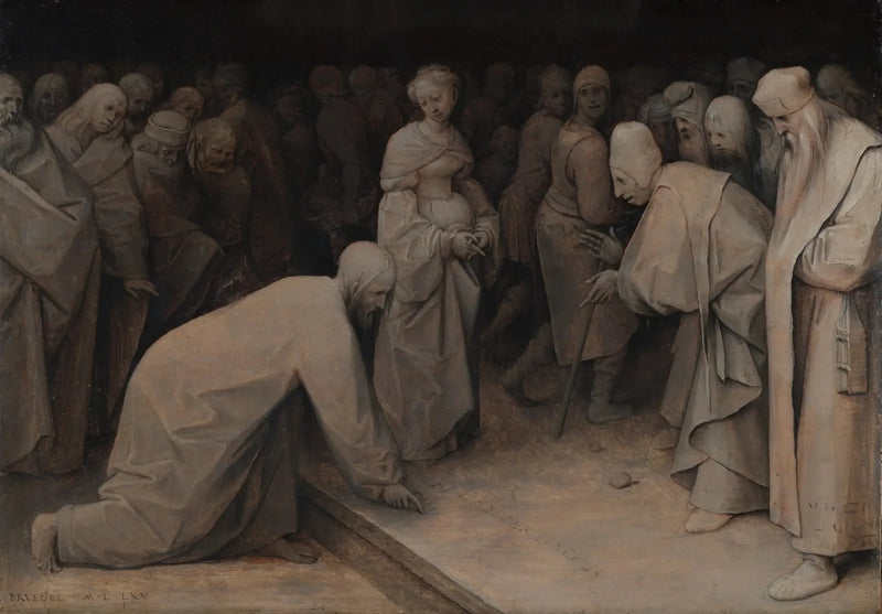 Der Christus und die Ehebrecherin - Pieter Brueghel der Ältere