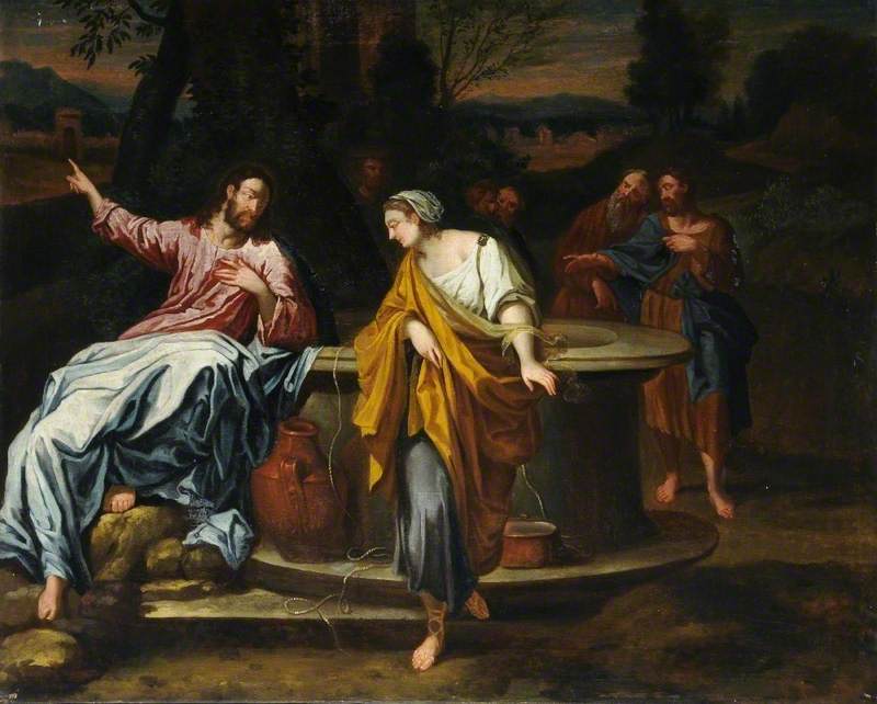 Der Christus und die Samariterin am Brunnen - Annibale Carracci