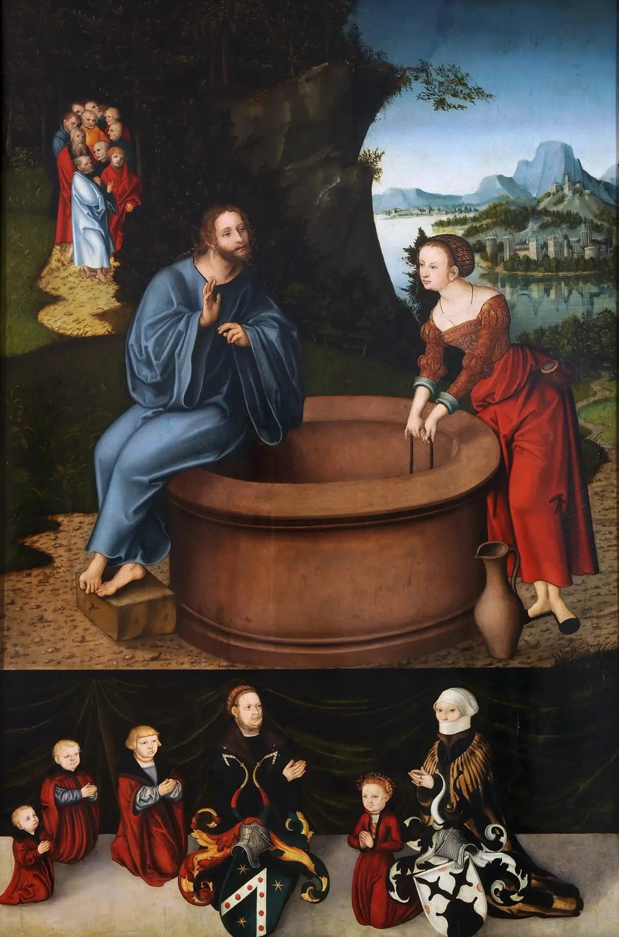 Christus und die Samariterin am Brunnen - Lucas Cranach der Ältere