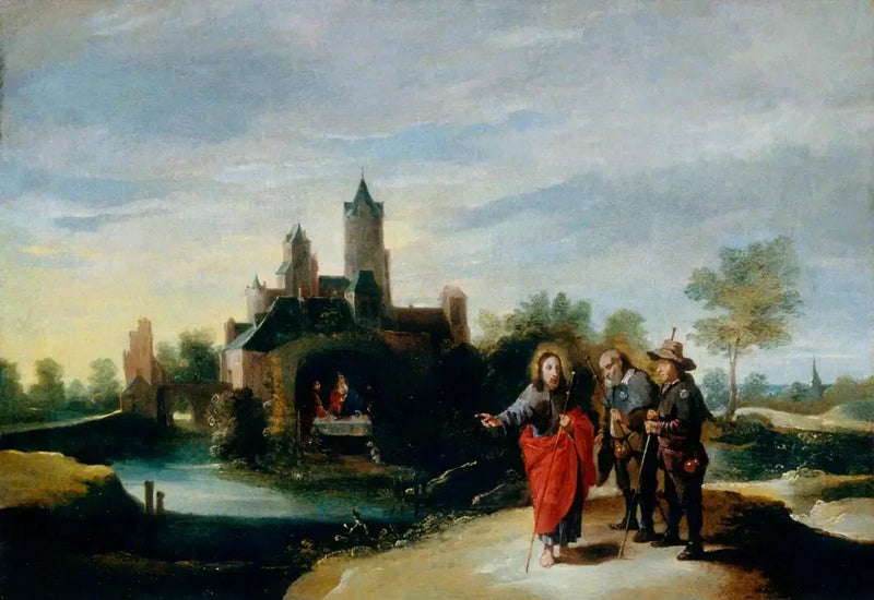 Der Christus und die Jünger auf dem Weg nach Emmaus - David Teniers der Jüngere