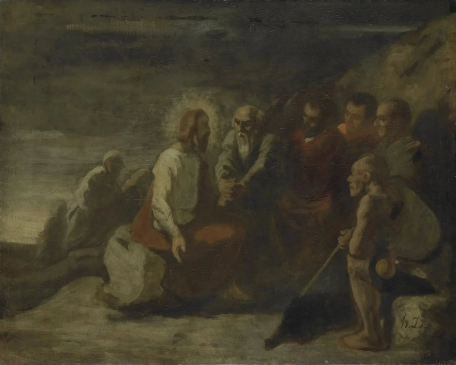 Le Christ et ses disciples - Honoré Daumier image 1 reproduction de peinture à l’huile