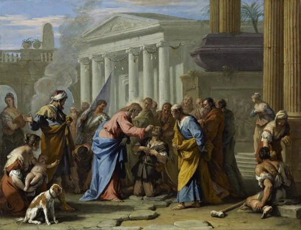 Le Christ guérit l'aveugle - Sebastiano Ricci image 1 copie de tableau peinte à la main