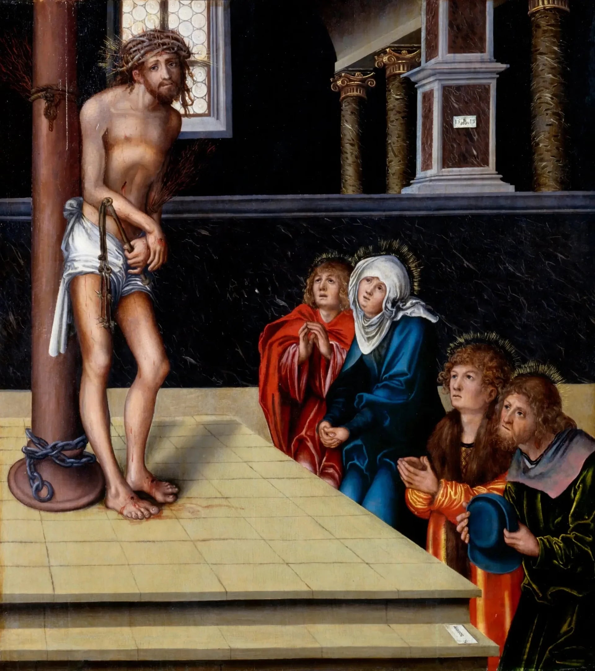 Le Christ, homme de douleur - Lucas Cranach the Elder image 1 copie peinte à la main à l’huile