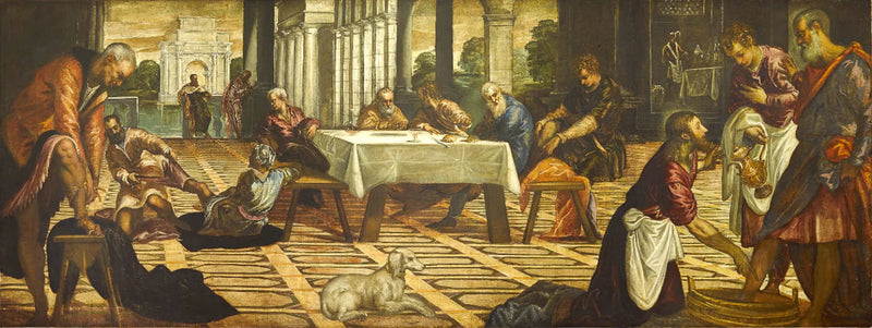 Christus, der den Jüngern die Füße wäscht - Jacopo Tintoretto