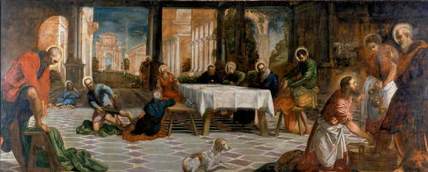 Christus, der den Jüngern die Füße wäscht - Jacopo Tintoretto