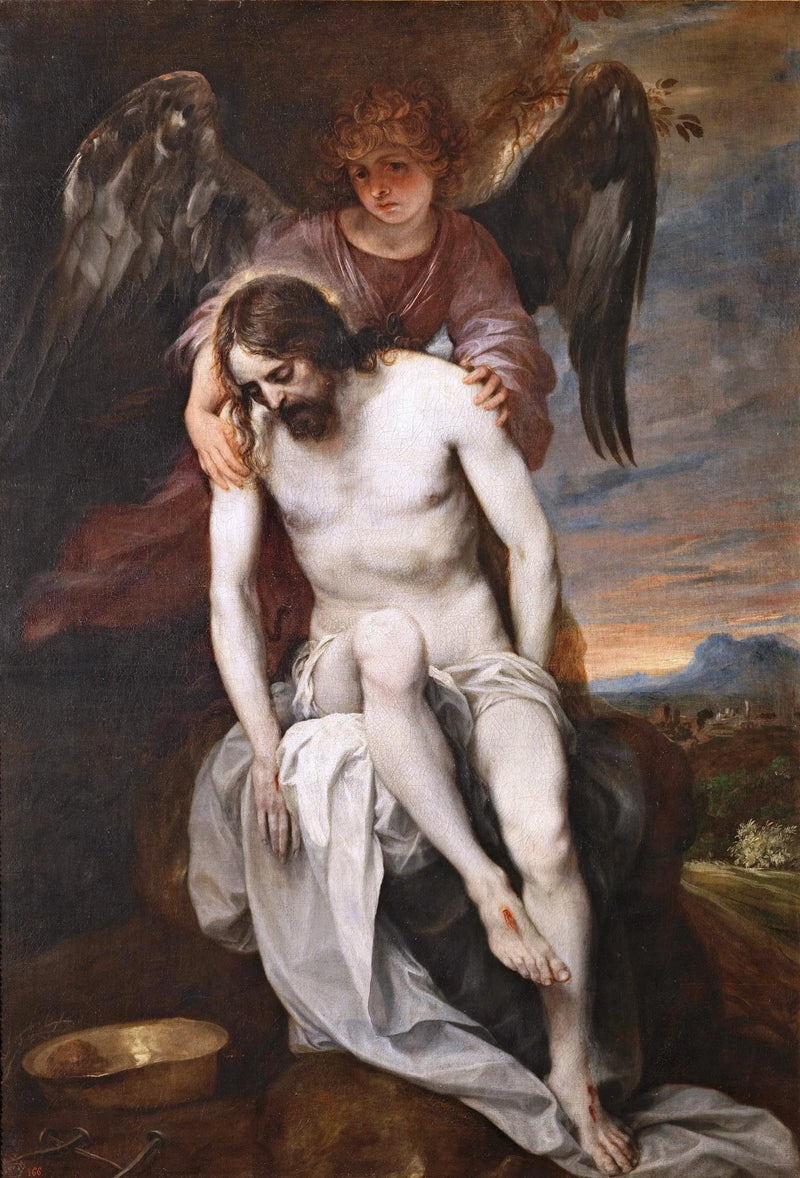 Der toter Christus getragen von einem Engel - Alonso Cano