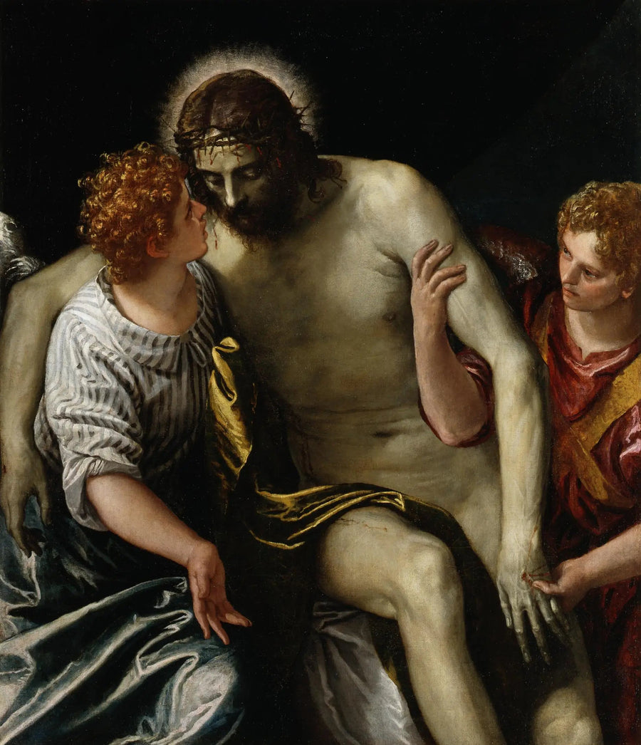 Der toter Christus gehalten von zwei Engeln - Paul Véronèse