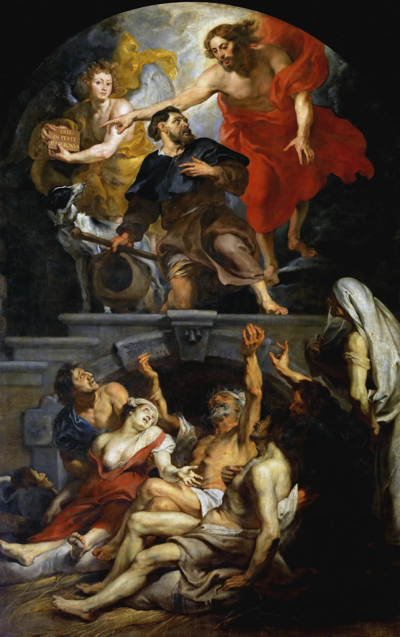 Der Christus nennt den heiligen Rochus zum Schutzpatron der Pestkranken - Peter Paul Rubens