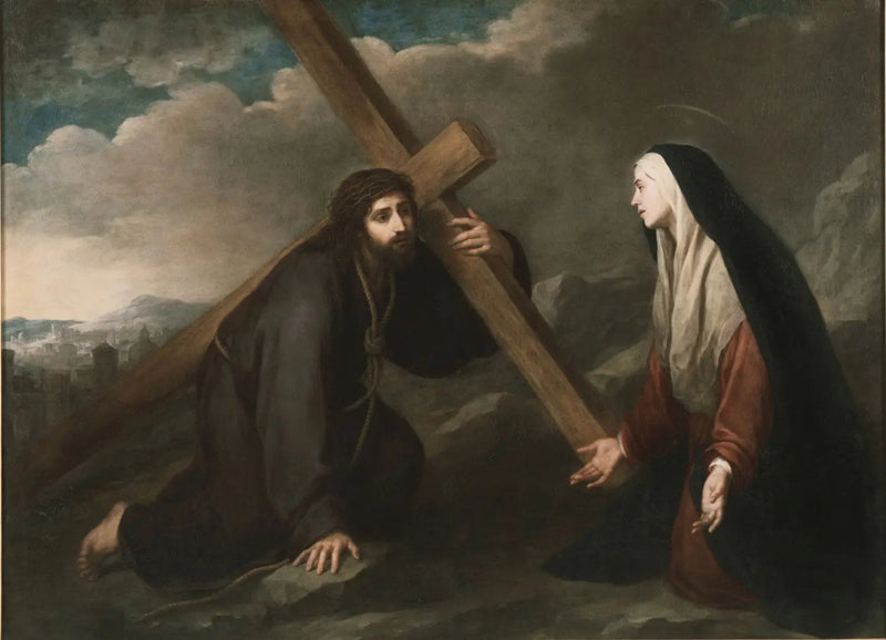 Der Christus mit dem Kreuz - Bartolomé Esteban Murillo