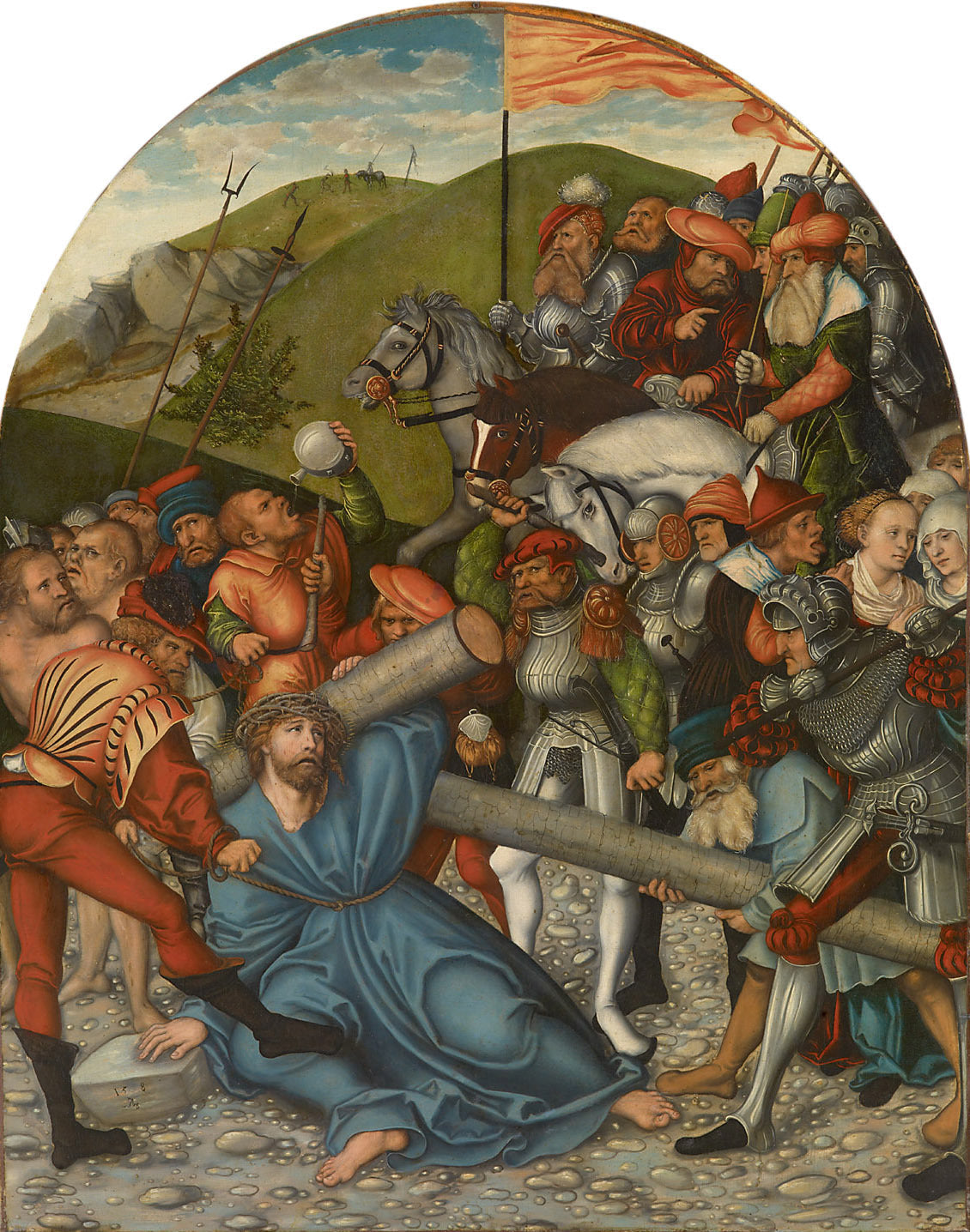 Le Christ portant la croix - Lucas Cranach the Elder image 1 copie de tableau peinte à la main