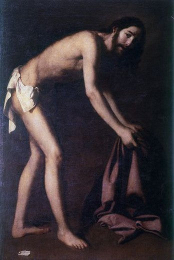 Christus sammelt seine Kleider - Francisco de Zurbarán
