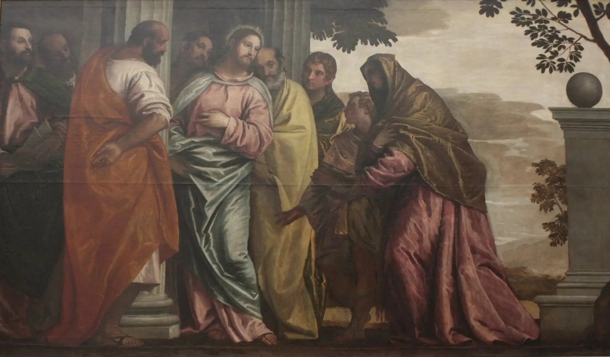 Le Christ rencontrant la femme et les fils de Zébédée - Paul Véronèse image 1 reproduction artisanale de tableau