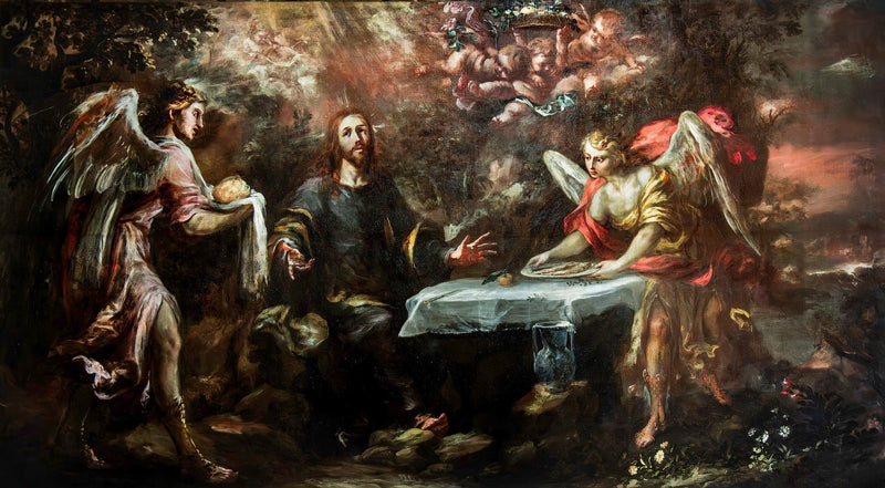 Christus, der von Engeln bedient wird - Juan de Valdés Leal