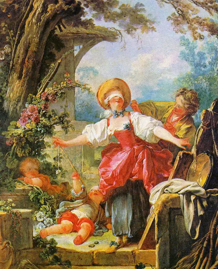 Le Colin-Maillard - Jean-Honoré Fragonard image 2 reproduction de peinture à l’huile