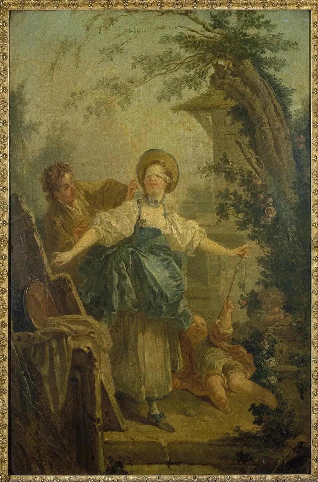 Le Colin Maillard - Jean-Honoré Fragonard image 2 copie de tableau peinte à la main
