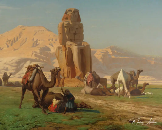 Le Colosse de Memnon - Jean-Léon Gérôme - Reproductions de tableaux et peintures haut de gamme