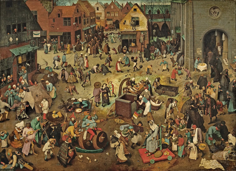 Der Kampf von Karneval und Fasten - Pieter Brueghel der Ältere