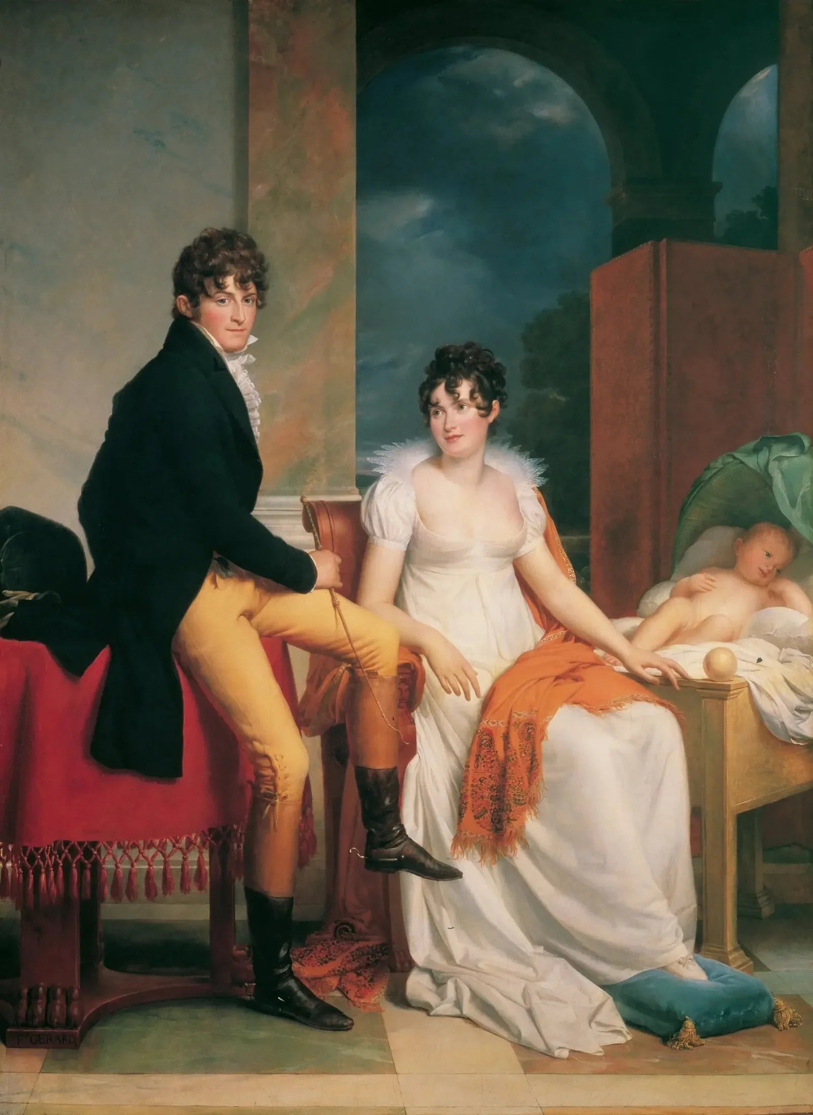 Le comte Moritz Christian von Fries et sa famille - François Gérard image 1 reproduction d’œuvre d’art à l’huile