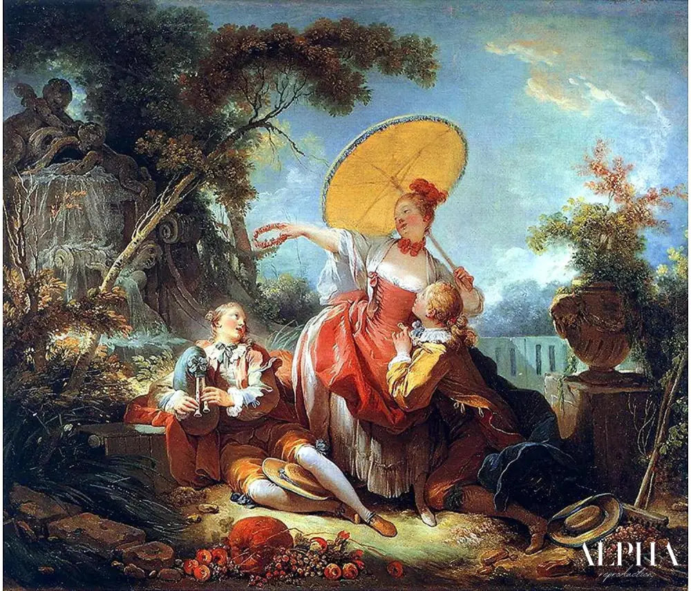 Le concours musical - Jean-Honoré Fragonard - Reproductions de tableaux et peintures haut de gamme