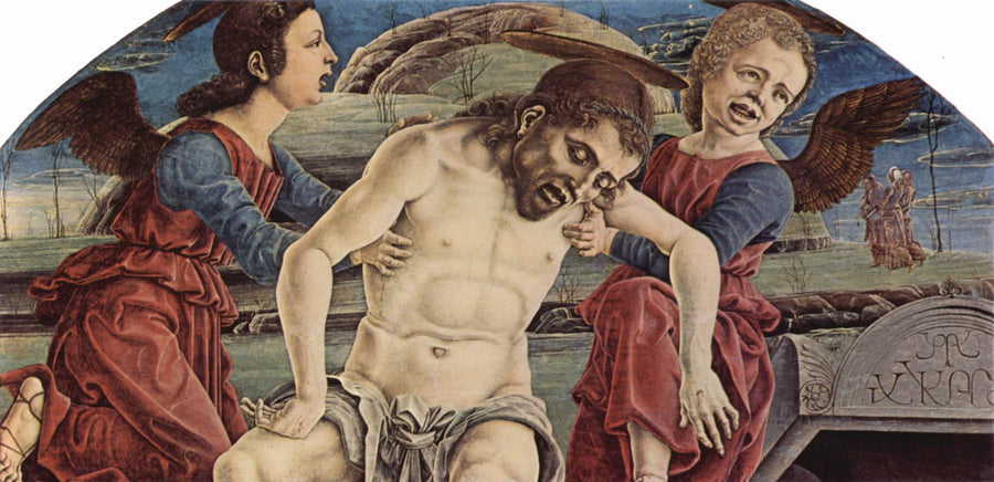 Der Leib Christi getragen von Engeln - Cosmé Tura