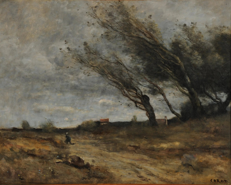 Der Windstoß - Jean-Baptiste Camille Corot