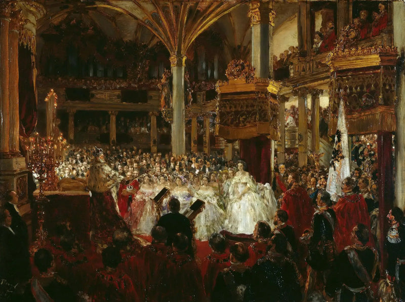 Die Krönung von Wilhelm I. in Königsberg im Jahr 1861 - Adolph von Menzel
