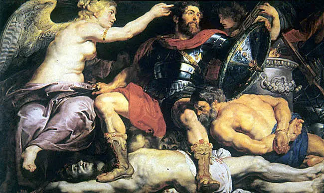 Die Krönung des tugendhaften Helden - Peter Paul Rubens