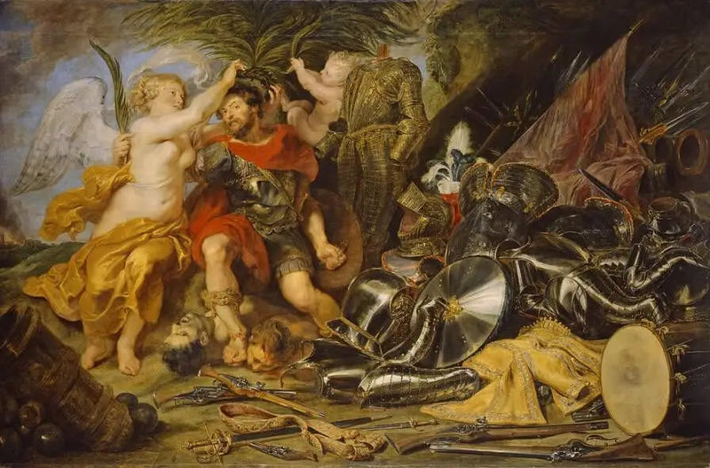 Die Krönung des Siegers: die Krone des Mars durch den Sieg - Peter Paul Rubens