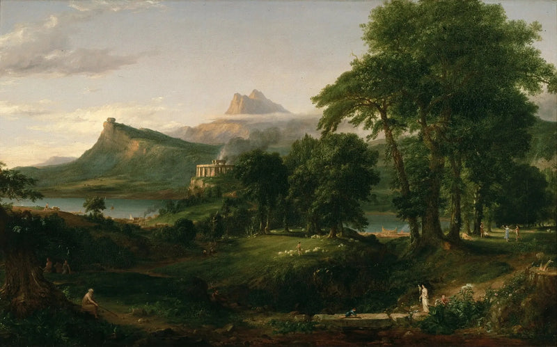 Der Kurs des Imperiums: Der Zustand Arcadias oder Hirtenleben - Thomas Cole