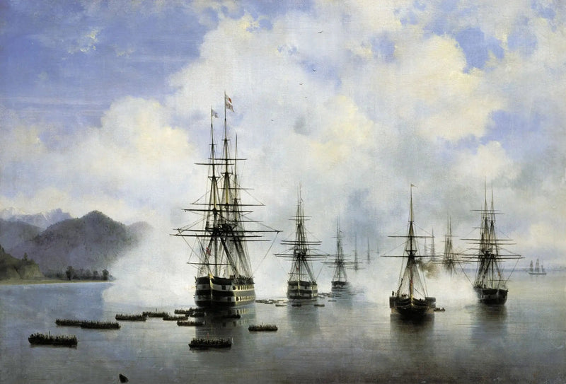 Die Landung von N. N. Raevskyi in Subashi - Ivan Aïvazovski